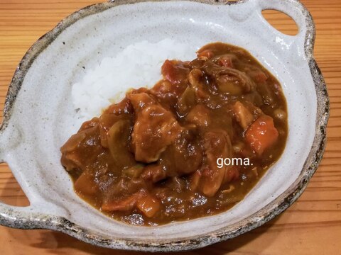 フレッシュトマトでチキンカレー